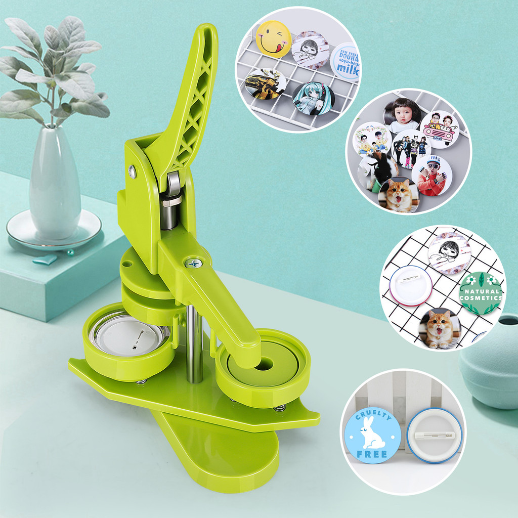 

Stock siap + COD Mesin pembuat Pin tombol bebas 58mm mesin tekan mesin, mesin penekan kartu tanda pengenal dengan tombol & amp plastik gratis Button Pin Maker Machine Installation Free 58mm DIY Button Maker Press Machine Kit Badge Punch Press Machine
