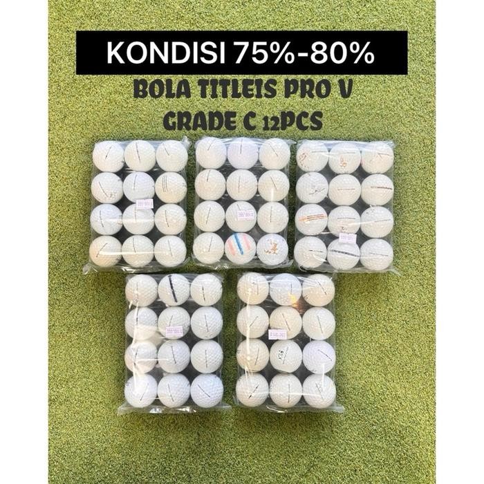 bola golf pro v1 grade a 12 pcs second original - paket bola golf bekas isi 12 - Pro V Grade C