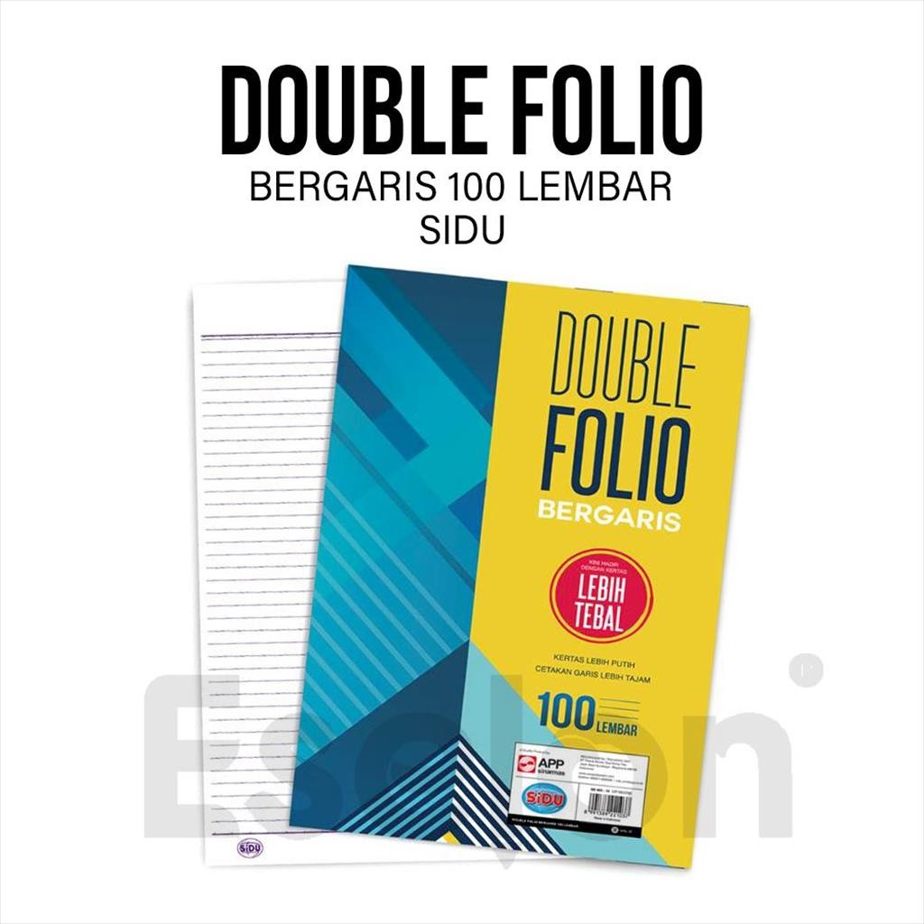 

♚Kertas Double Folio Bergaris 100 Sinar Dunia / 1 Pak Rolling Folio♚