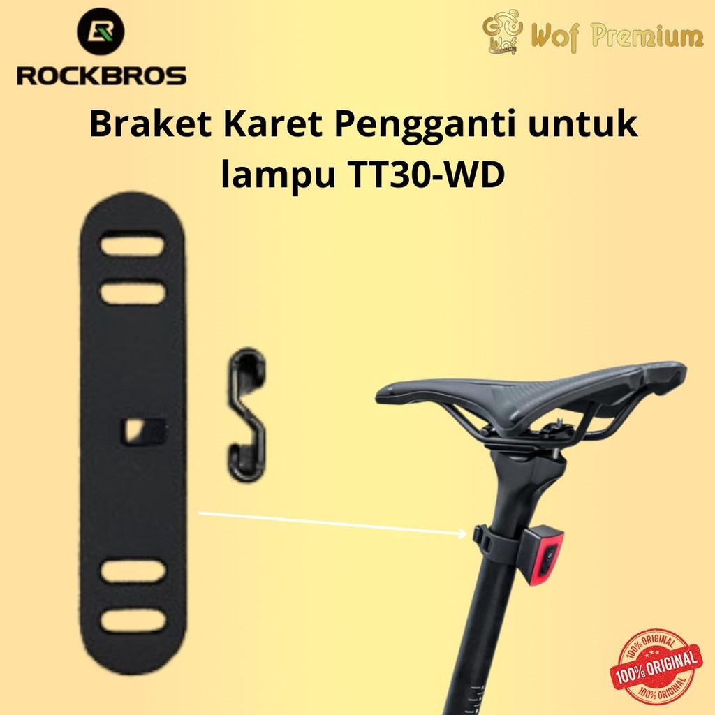 ROCKBROS Braket Karet Pengganti Cadangan untuk lampu Belakang Helm TT30-WD Replacement Rubber Tailli