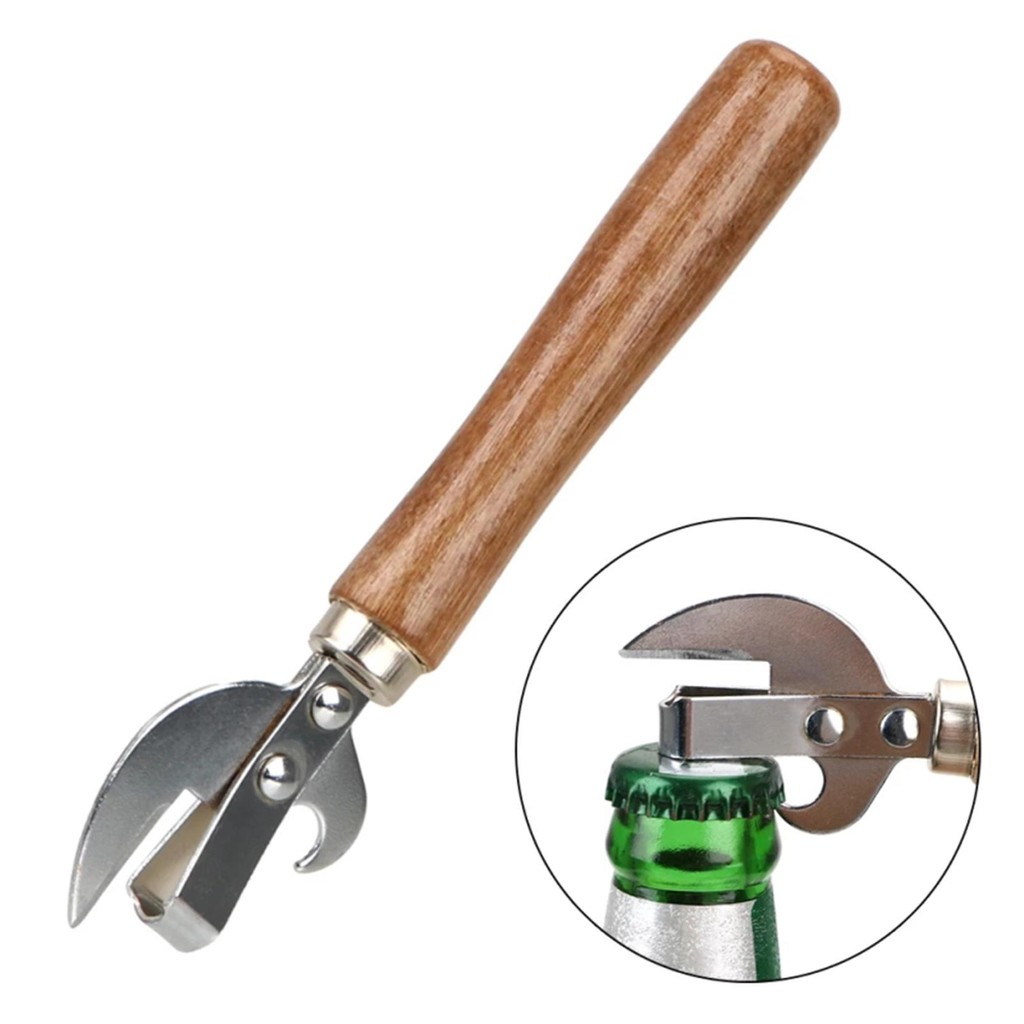 Professional Can Opener Durable Handheld Can Opener Corkscrew Wine Bottle Opener