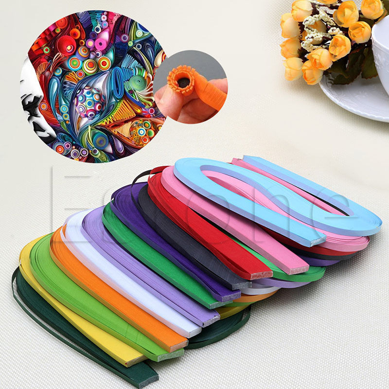 

120 Stripes Quilling Paper Origami Paper DIY Hand Craft Tool paper 5mm Width Craft DIY Paper Gift Home Decoration 12 colors