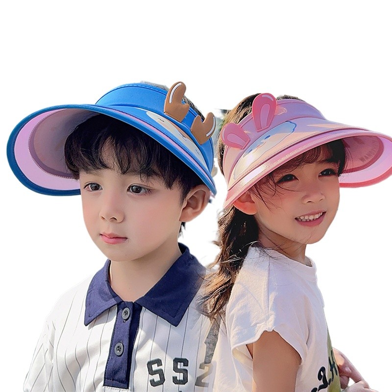Children's Cool Cap Summer Wide Eaves Mini Fan Sun Hat Boys Girls UPF50 Hat Cartoon Cute Sun Protect