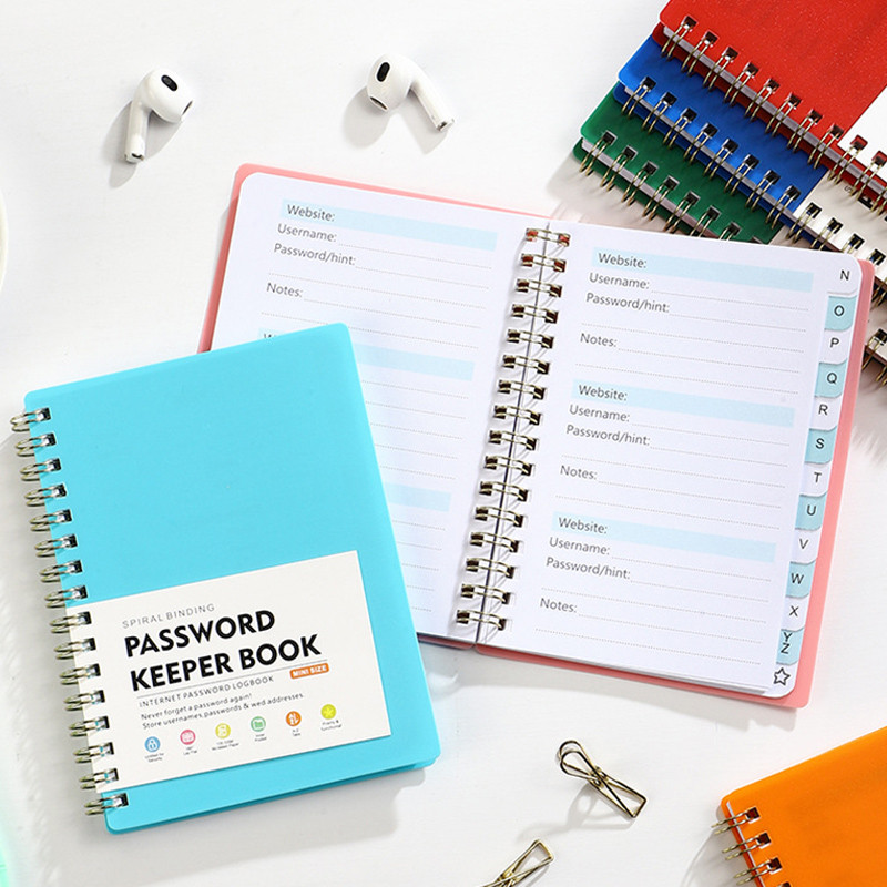 

A6 Password Keeper Book Internet Login Notebook with Alphabetical Tabs for Password Management Software License Organizer