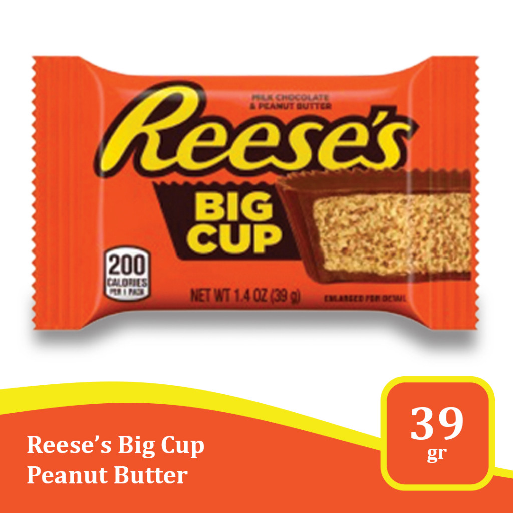 

Reese's Big Cup Peanut Butter 39g / 1.4 oz - Cokelat Isi Selai Kacang