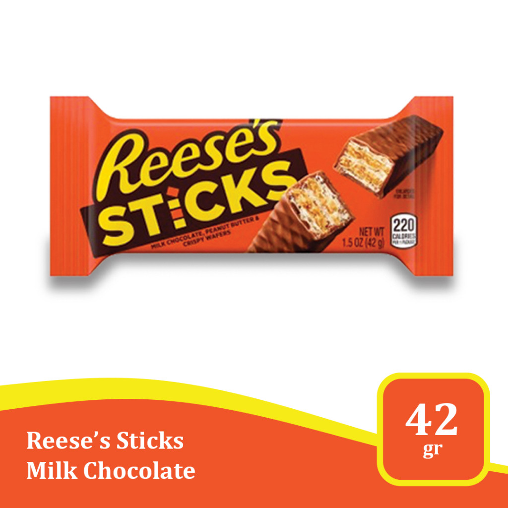 

Reese's Sticks Milk Chocolate 42gr / 1.5 oz - Coklat Import USA