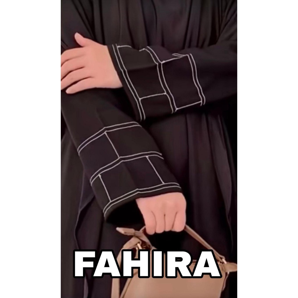 Abaya Dewasa Hitam Jetblack Premium List Kombinasi Motif Simple