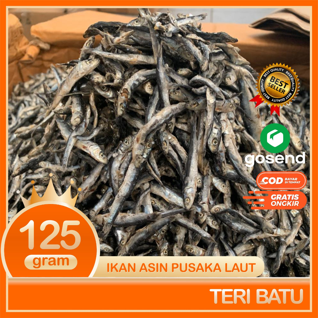 

Teri Batu Ikan Asin Teri Batu Super Bersih Segar Dan Fresh 125 Gram