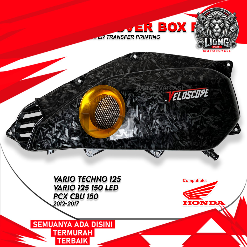 LIONGPART - COVER TUTUP BOX FILTER CARBON FORGED VELOCITY VARIO 125 / VELOSCOPE CARBON FORGED VARIO 