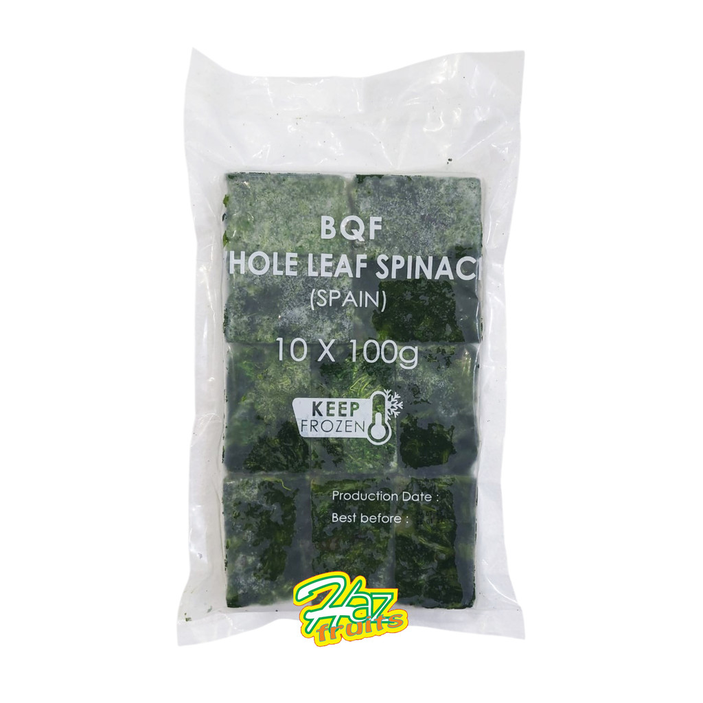 

BQF Whole Leaf Spinach Spain Frozen / Bayam Beku