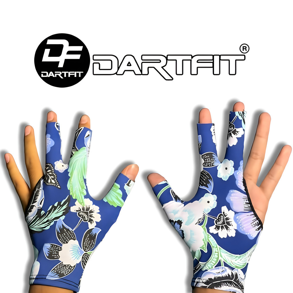 Sarung tangan billiard Cewek spandex lycra Sarung Tangan Biliar Motif Jepang Bunga Sakura