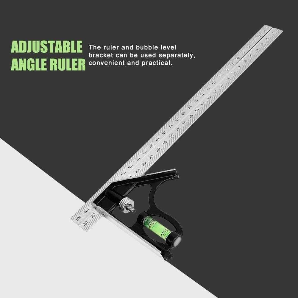

1CLICK2BUY Mistar Penggaris Siku Adjustable Angle Ruler Waterpass 305mm - ZEAST