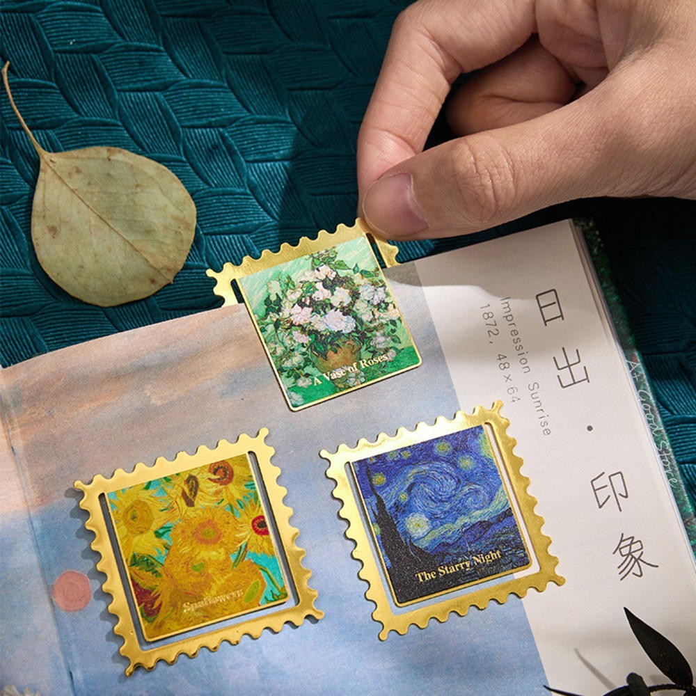 

Metal Sunflower Oil Painting Bookmark Insert Book Clips Book Page Holder Book Page Marker Kids Students Teachers Stationery Gift