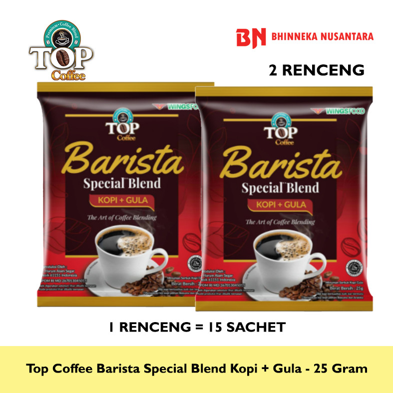 

Kopi Top Barista Special Blend 25 Gram [15 Sachet] - 2 Renceng