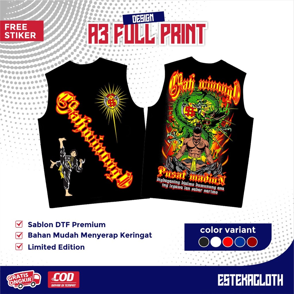 KAOS SINGLET PSHW TJAH WINONGO PUSAT MADIUN - SINGLET PSHW TERBARU - SINGLET PSHW LAMBANG - SINGLET 