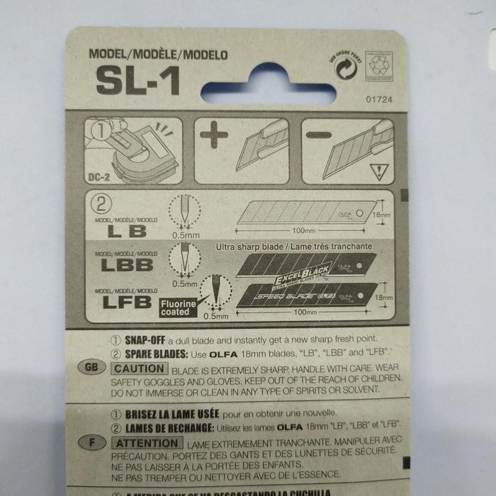 

Pisau Cutter 18mm SL-1 Olfa Snap-Off Blade Cutter
