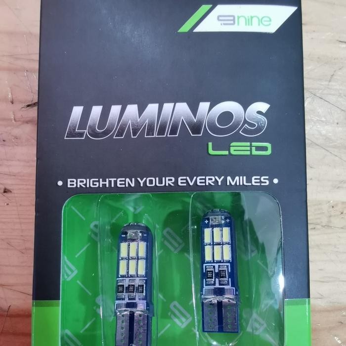 READY luminos T10 jel 15 mata/titik putih/white