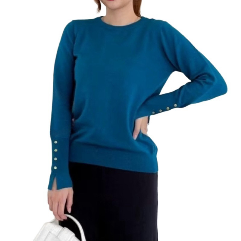 Atasan Rajut Wanita Lengan Panjang – Danica Knit Top Korean Style Kekinian
