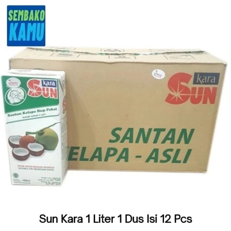 

Sun Kara Santan Kelapa 1 Liter - 1 Dus Isi 12 pcs