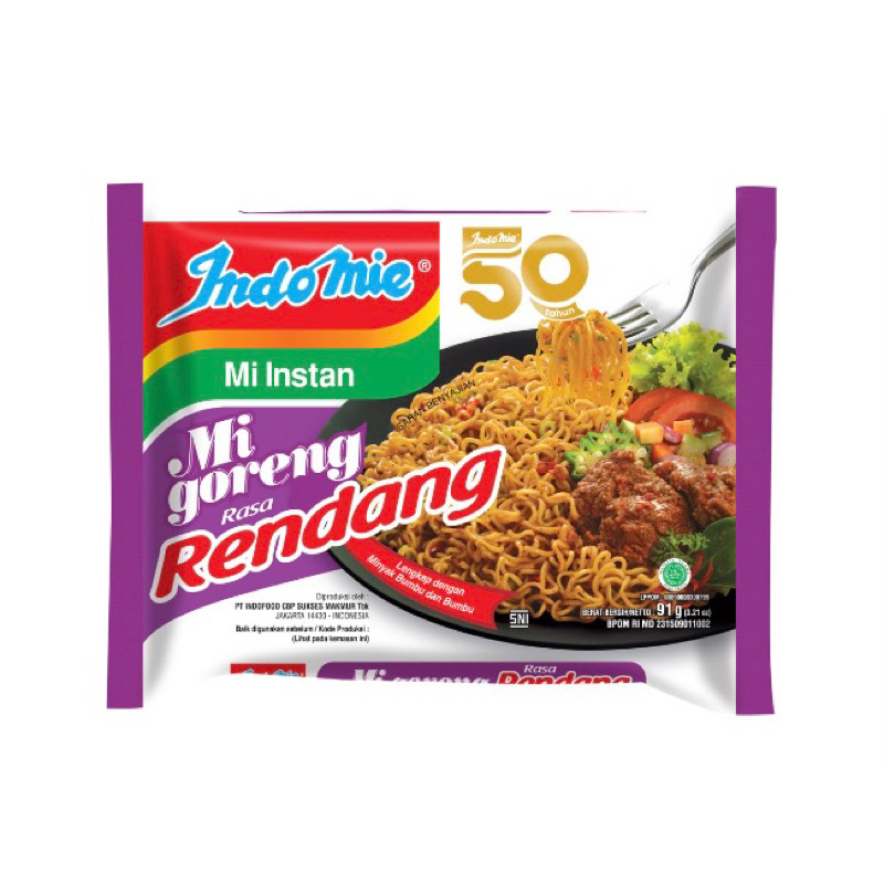 

Indomie Mie Goreng Rendang Instant Kaya Nutrisi