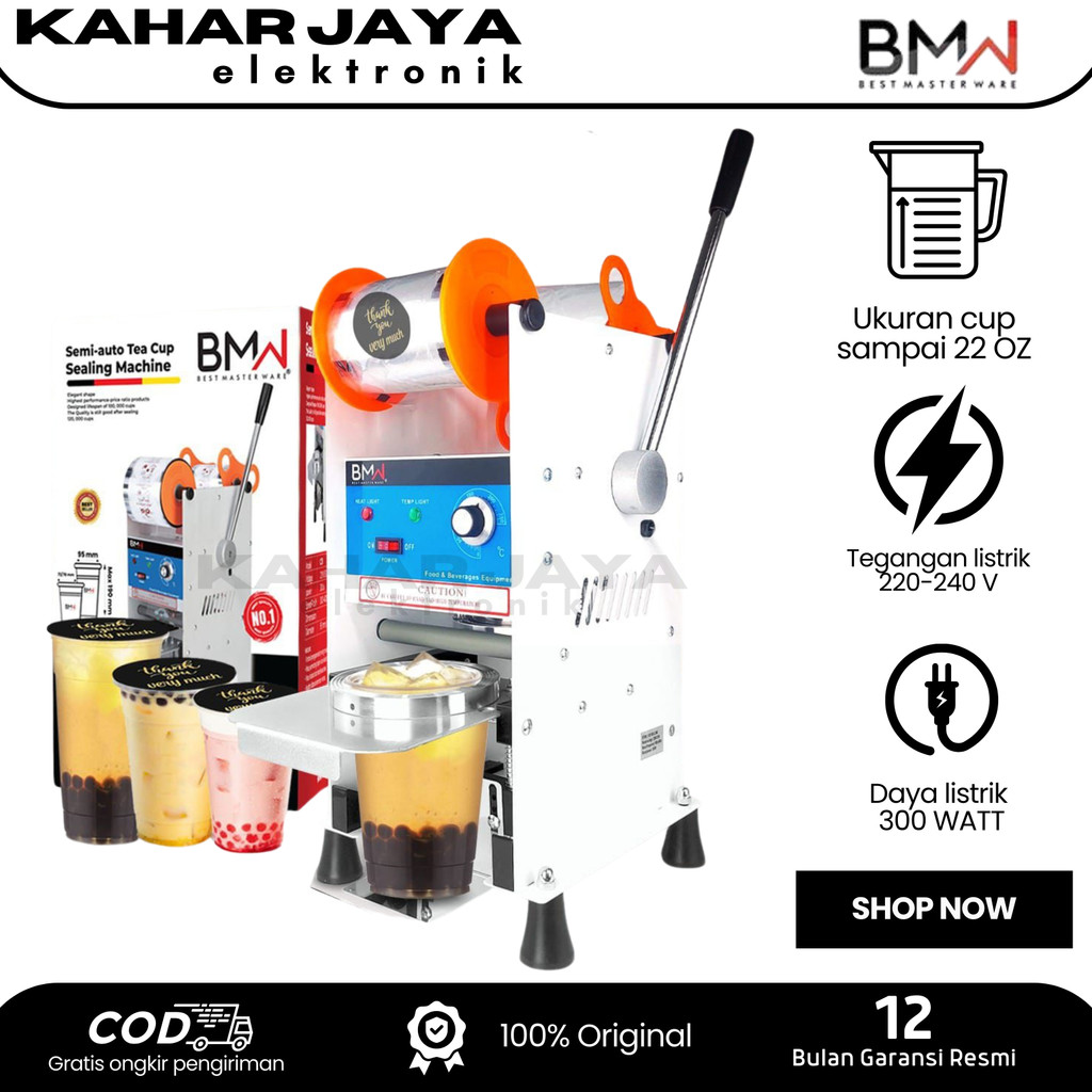 [BISA COD] BMW CUP SEALER / MESIN PRESS PLASTIK 20 OZ / 22 OZ ( GARANSI RESMI)
