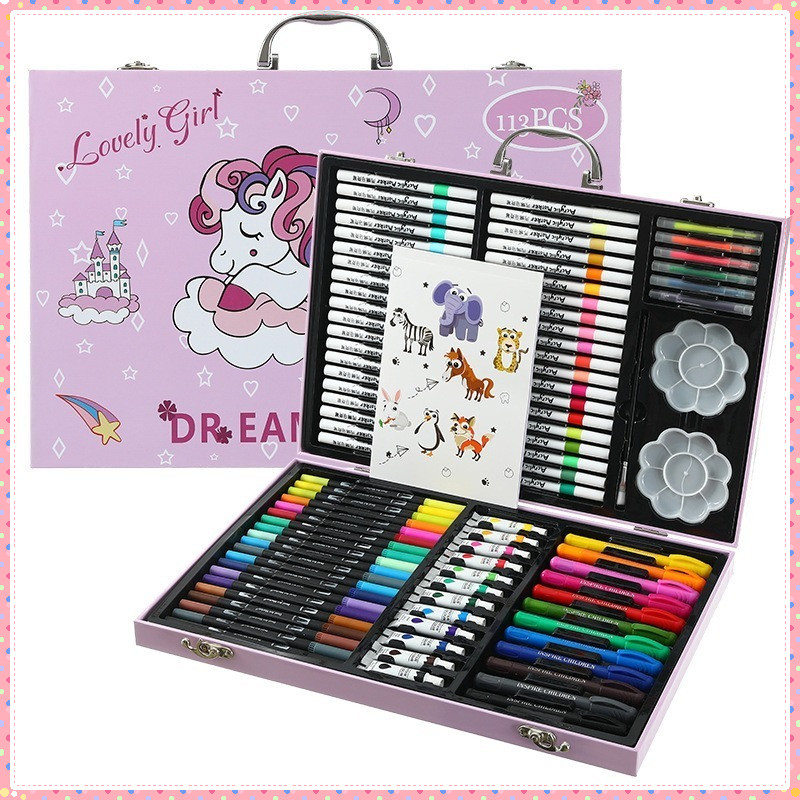 

Crayon Set 113 Pcs / Crayon Koper Alat Mewarnai Menggambar Anak / Alat Lukis Crayon Anak - BLENDA