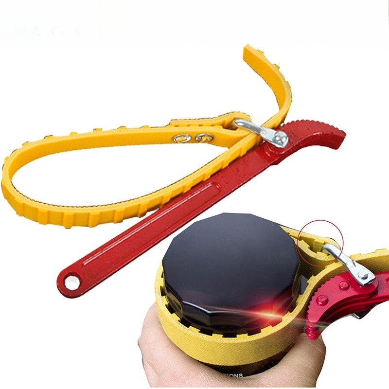 12" Kunci Filter Oli Kulit Sabuk Alat Pembuka Filter Oli Mobil Universal Oli Filter Wrench Kunci Pem
