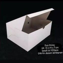 

(100pcs) Dus Polos 12 x 14 / Box Kotak Kue Snack 12x14