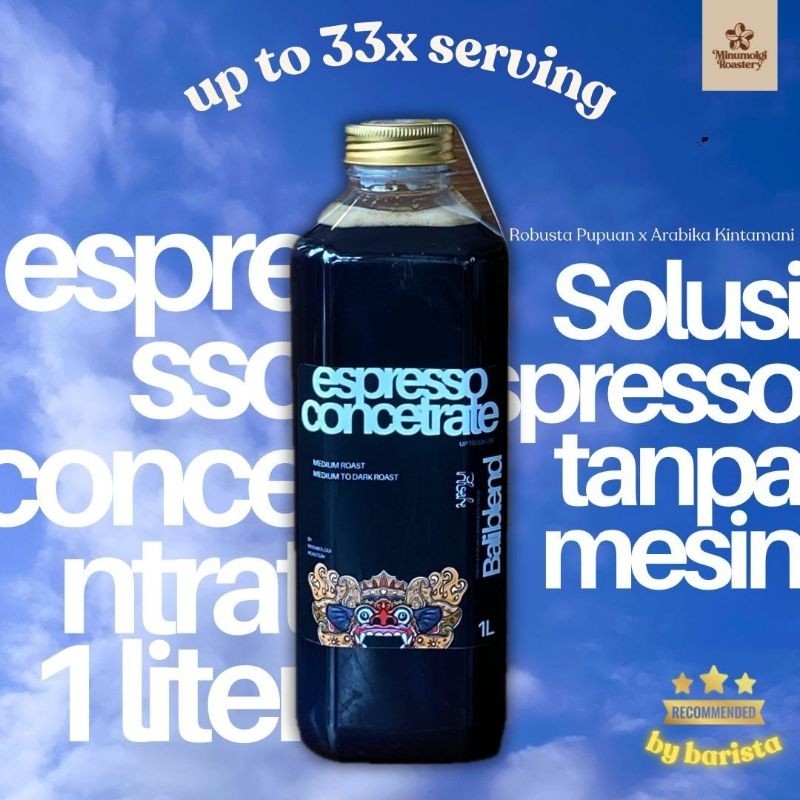 

Espresso Cair FRESH BREW untuk usaha Minuman 1 Liter Bali Blend / Concentrate / Konsentrat