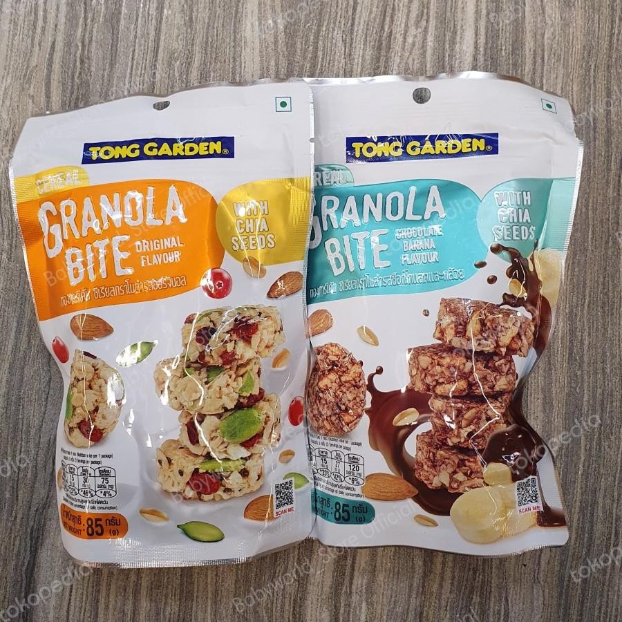 

Tong Garden Granola Bites With Chia Seeds Original / Choco Banana Flavour 65gr