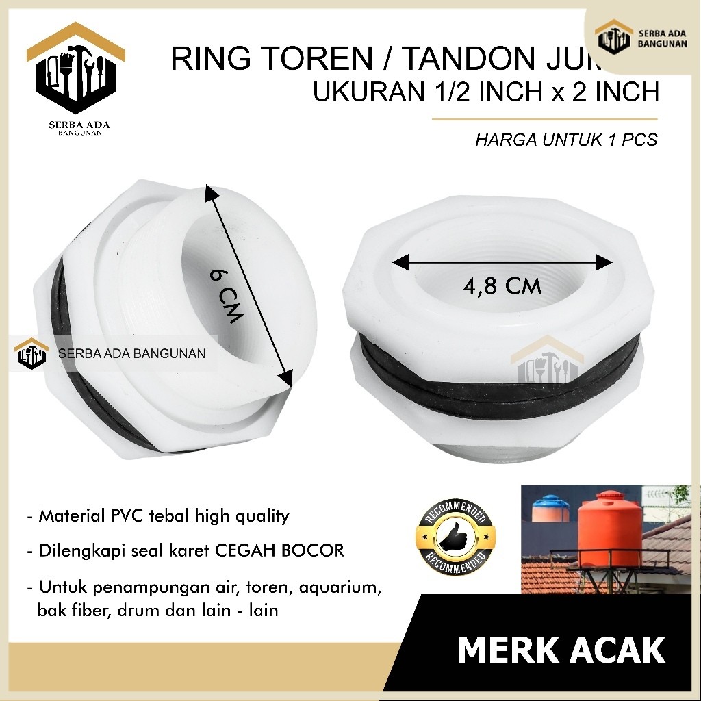 SAB MUR TOREN / MUR TANGKI AIR / MUR TANDON UKURAN BESAR Mur Toren Mur Tandon Drat Toren Vlok shock 