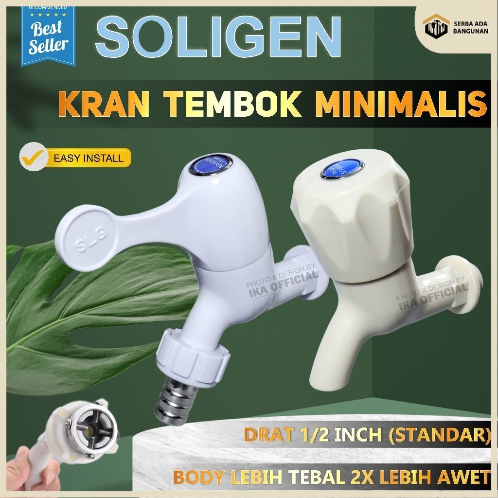 SAB Keran Kran AIR TEMBOK Kran Air Plastik PVC Keran Air Cuci Piring KRAN Tembok MAHKOTA DAN ENGKOL 