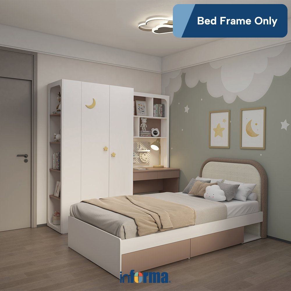 Informa 100X200 cm Iora Set Kamar Tidur Anak - Cokelat Set Bedroom Furniture Kamar Tidur Set Tempat 