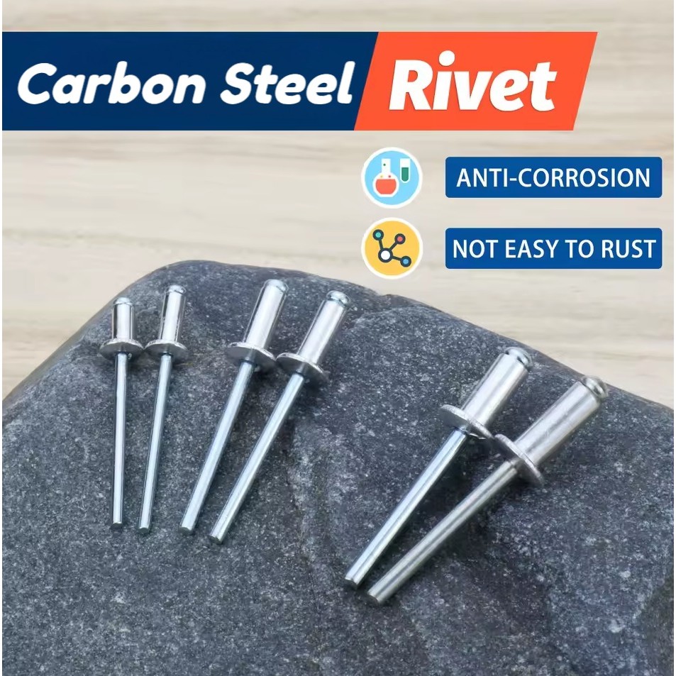 

TISERA - SANJODS Baut Rivet Universal Blind Rivets Baja Karbon 12 Size 260PCS - C1-H12