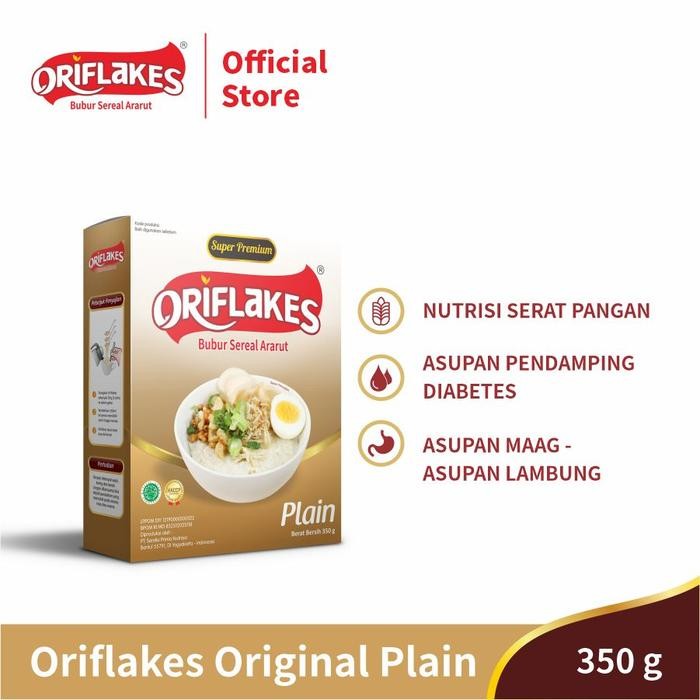 

Oriflakes bubur sereal Granola Oatmeal untuk maag asam lambung 350 grm- Cereal plain