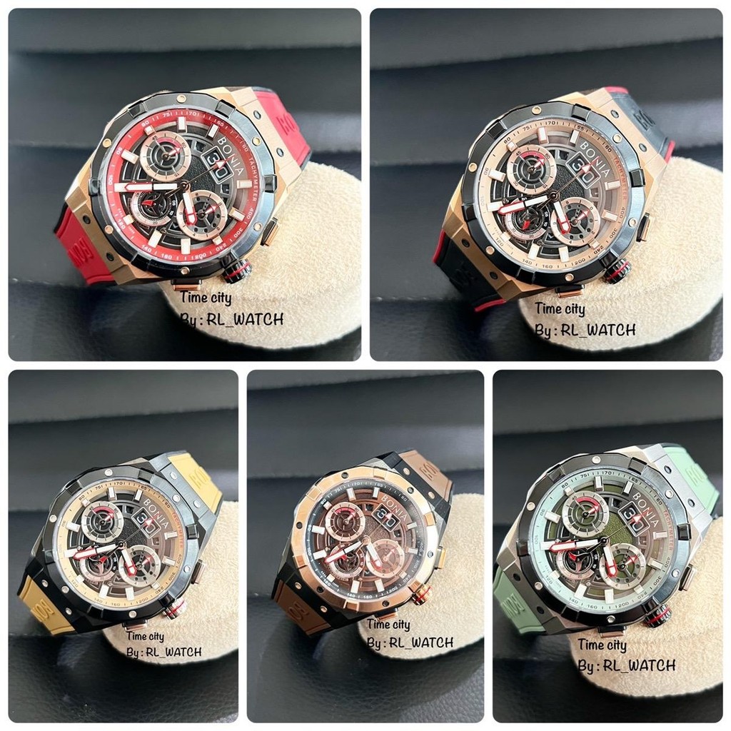 Jam Pria Bonia BNB10808 Karet Original  Rubber Watches