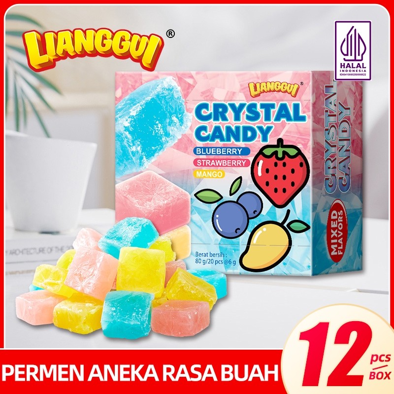 

Lianggui Crystal Candy, Permen Lunak Yang Dapat Dikupas, Stroberi, Anggur, Mangga, Cemilan Halal