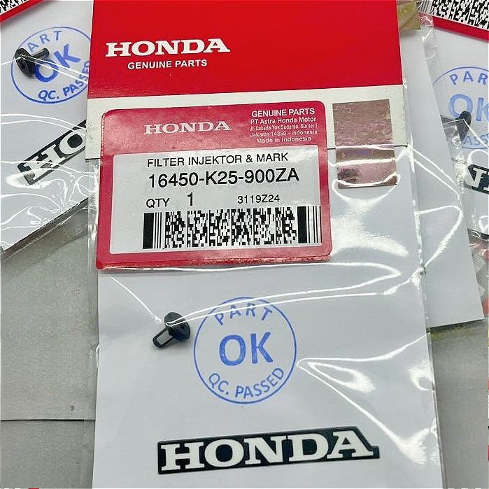 Saringan Filter Injektor Injeksi ALL Honda bonus stiker Original Honda Genuine Parts