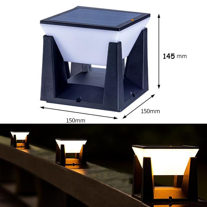 Vinnatsu - Lampu Taman Tenaga Surya Lampu Solar Pagar Taman Model Minimalis Lampu Pagar Tenaga Surya