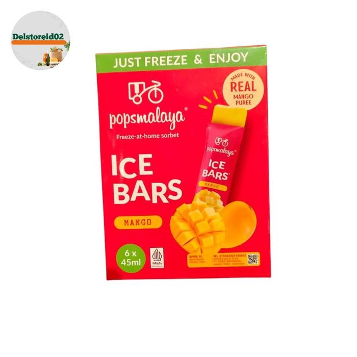 

Popsmalaya ice bars mango 6 x 45 ml