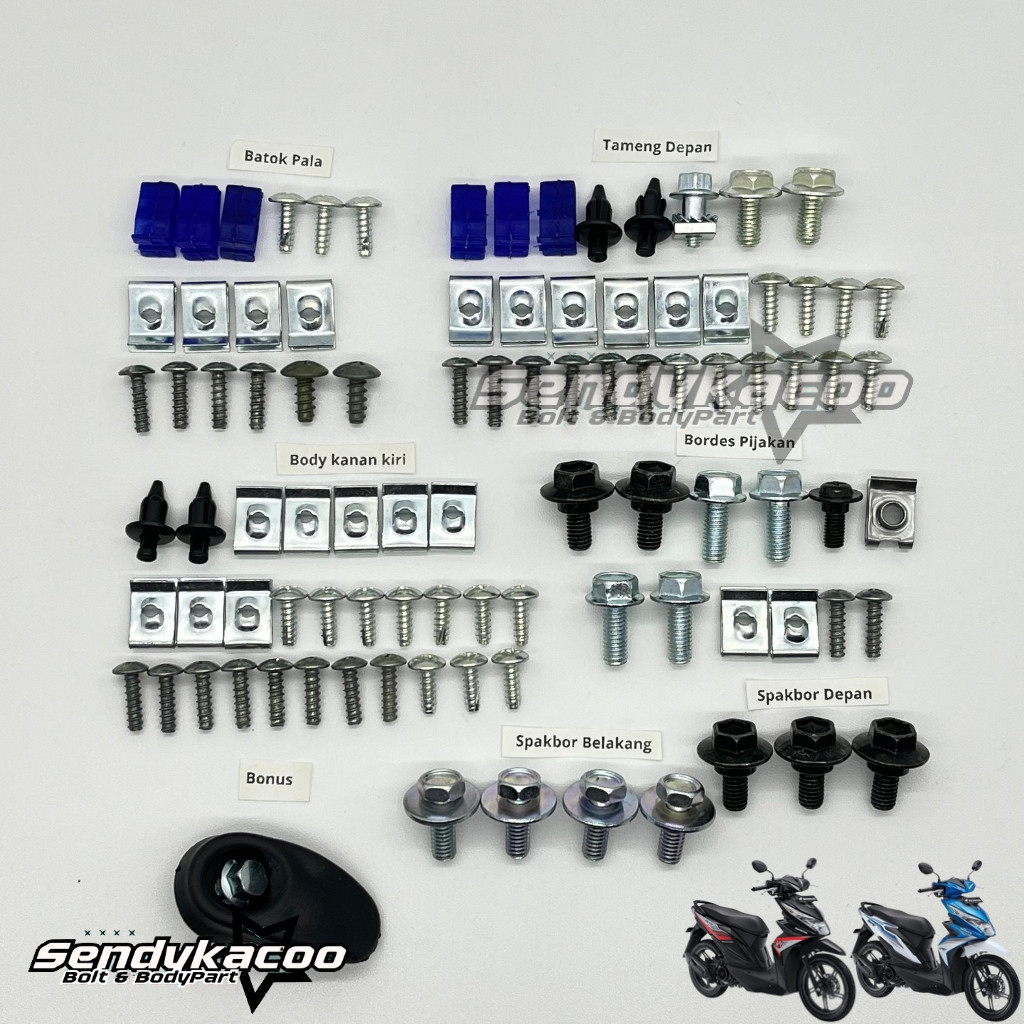 Baut Body Beat ESP - Baut Beat ESP Full Set - Baut Full Body Honda Beat ALL NEW ESP 2016-2019