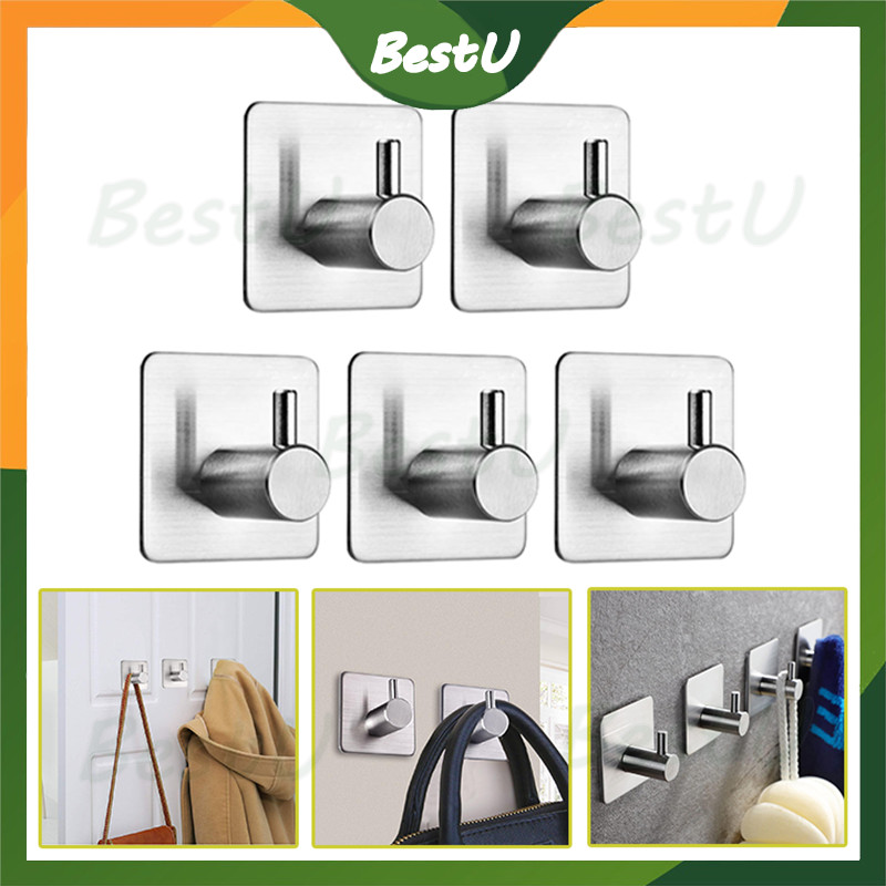 Cantolan Stainless Gantungan Baju Dinding /Gantungan Kunci Key Baju Tempel/Gantungan Baju Stainless 