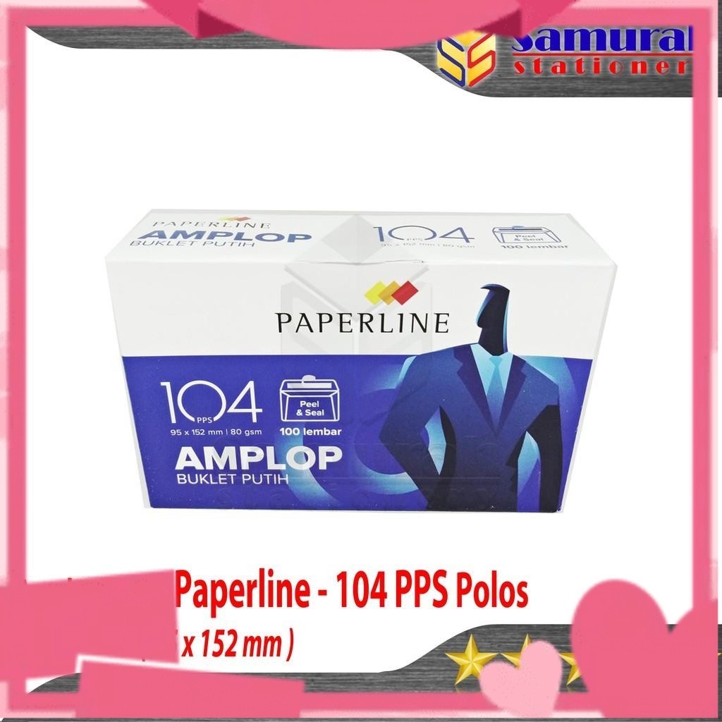 

Amplop Kertas Putih Polos Paperline 104 pps isi 100 ( 95 x 152 mm ) isi 100 80 Gsm Kecil