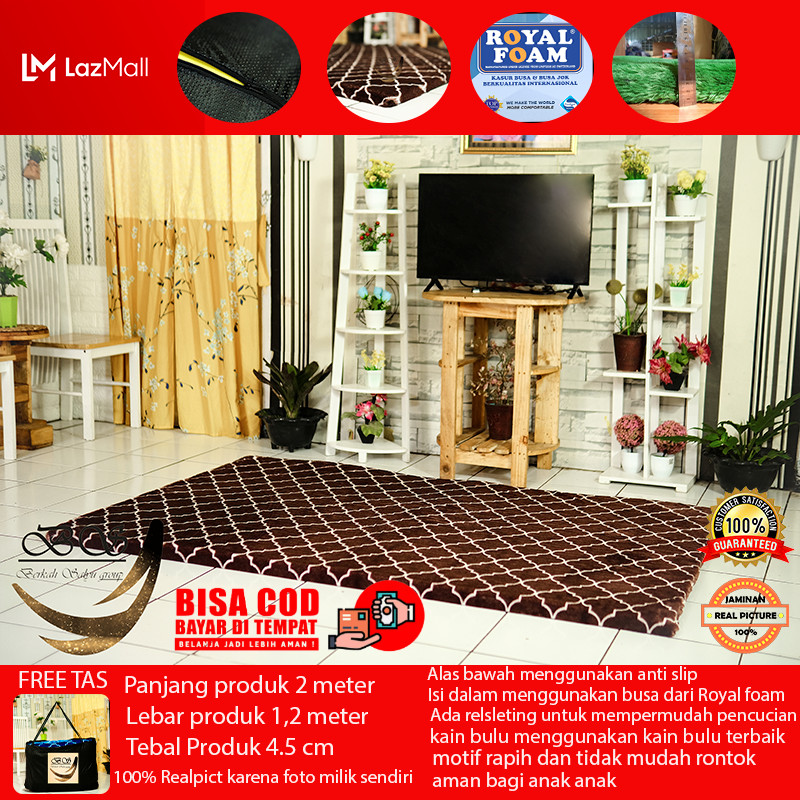 Karpet bulu Rasfur Anti Slip motif Panjang 2 meter Lebar 1,2 meter Tebal 4,5cm