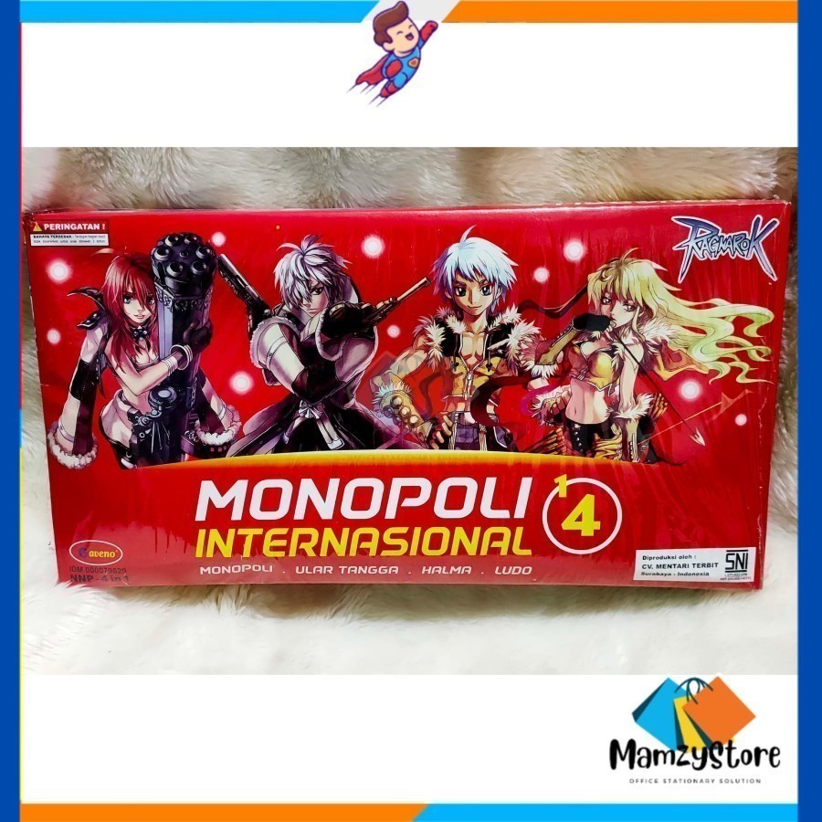 Mainan monopoli internasional monopoly Mainan Monopoli Internasional 4 in 1 / Monopoli 4 permainan