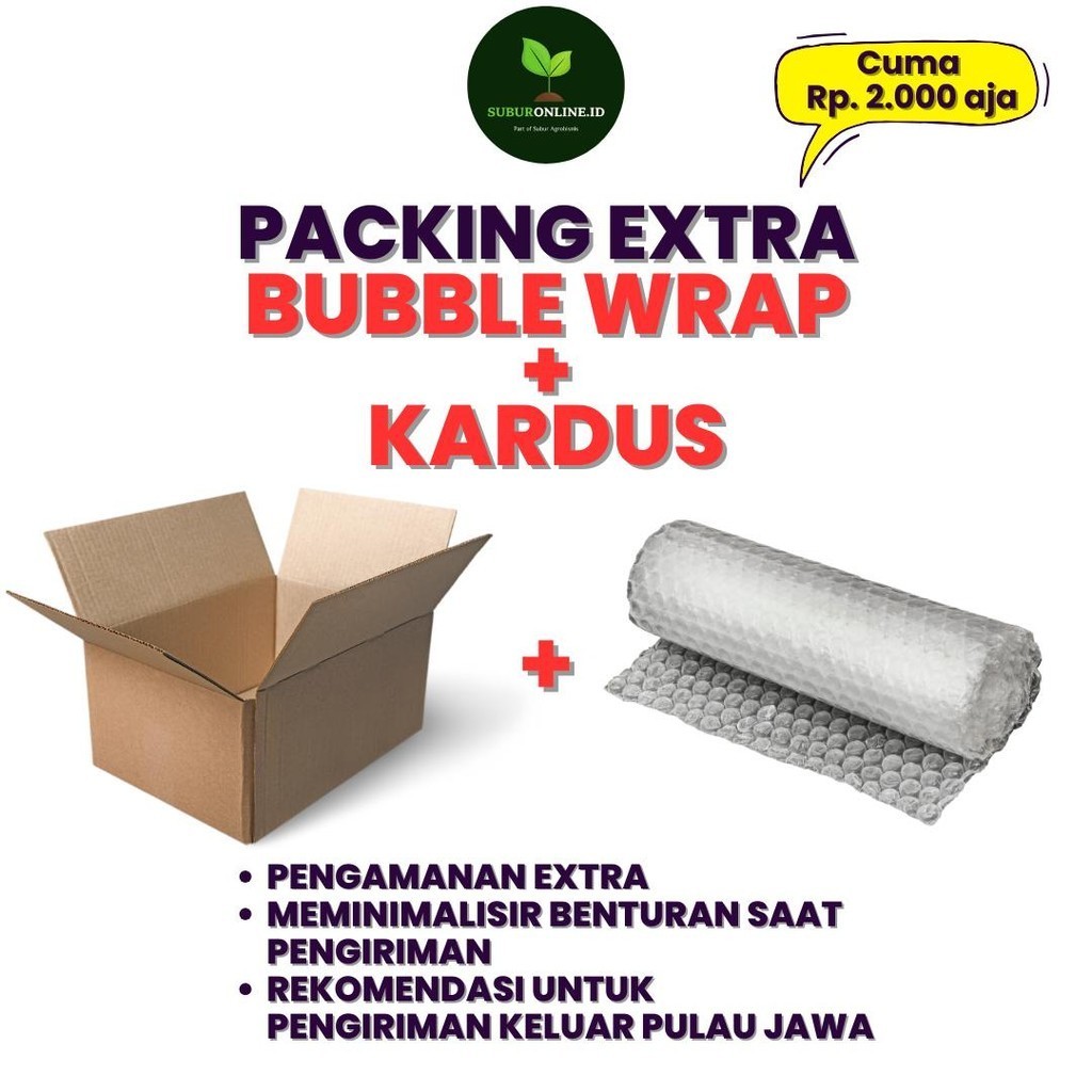 

PACKING EXTRA : BUBBLE WRAP + KARDUS