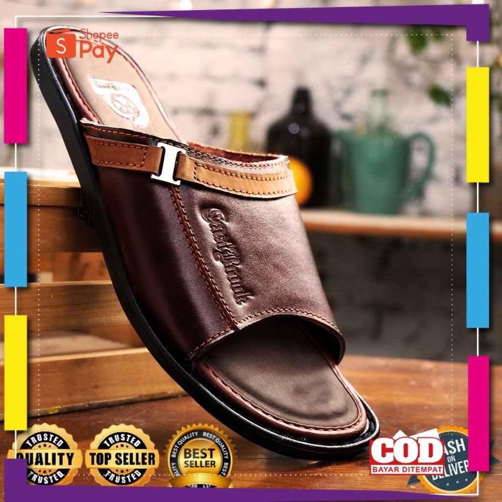 [PREMIUM ORIGINAL] EASTBROOK SANDAL KULIT SAPI 100% ASLI, SANDAL PRIA TYPE SLOPE ORIGINAL BRAND SAND