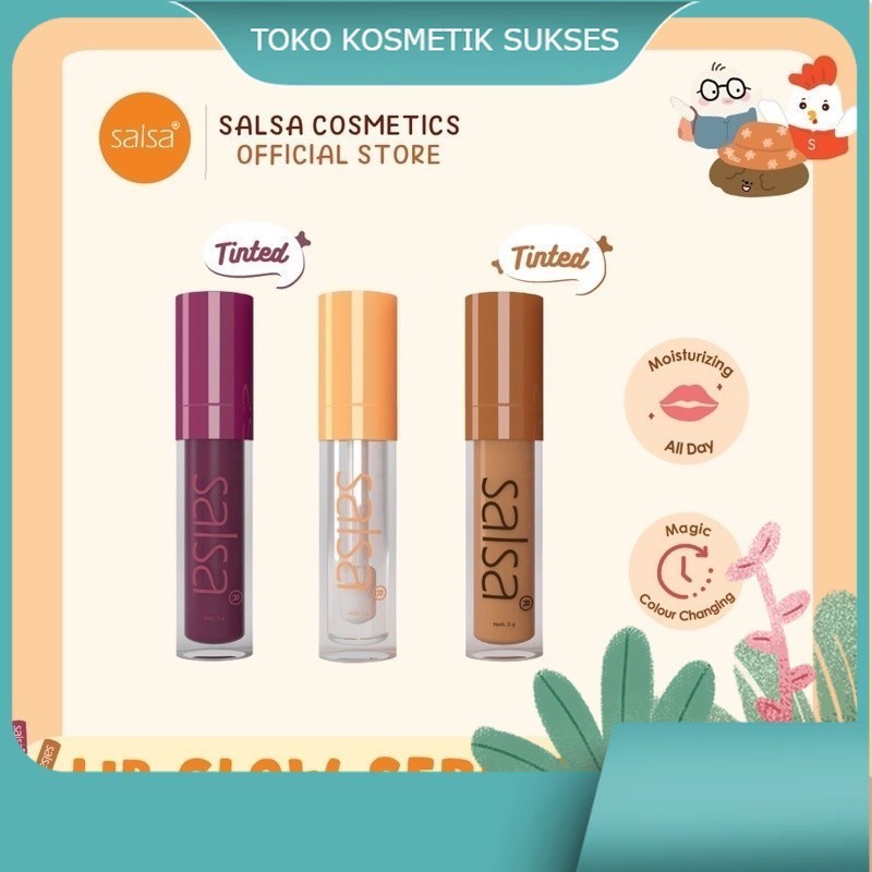 ORIGINAL SALSA Lip Glow Serum Moisturizing Serum Bibir TINTED COLOUR | serum bibir SALSA