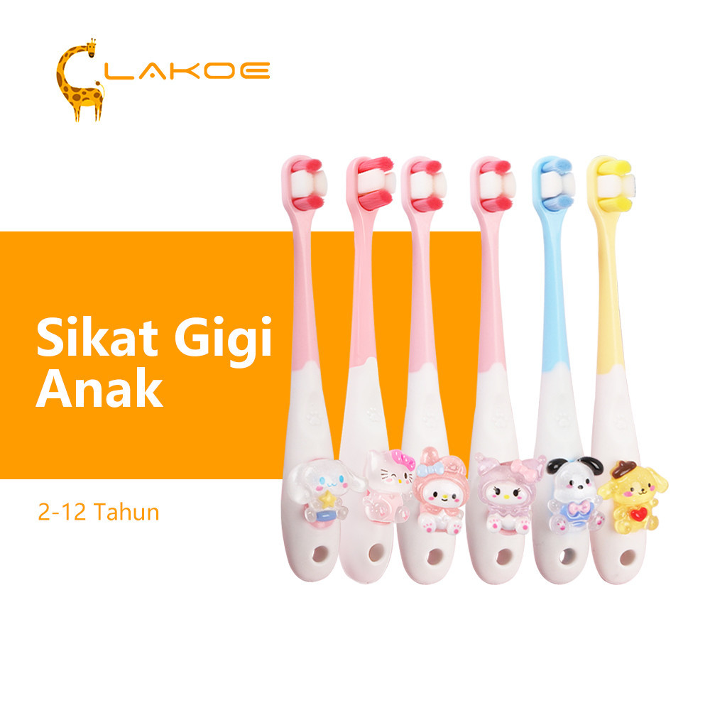 LAKOEOFFICIALMALL Sikat Gigi Anak 2-12 Tahun / Sikat Gigi Bayi Lembut Lucu