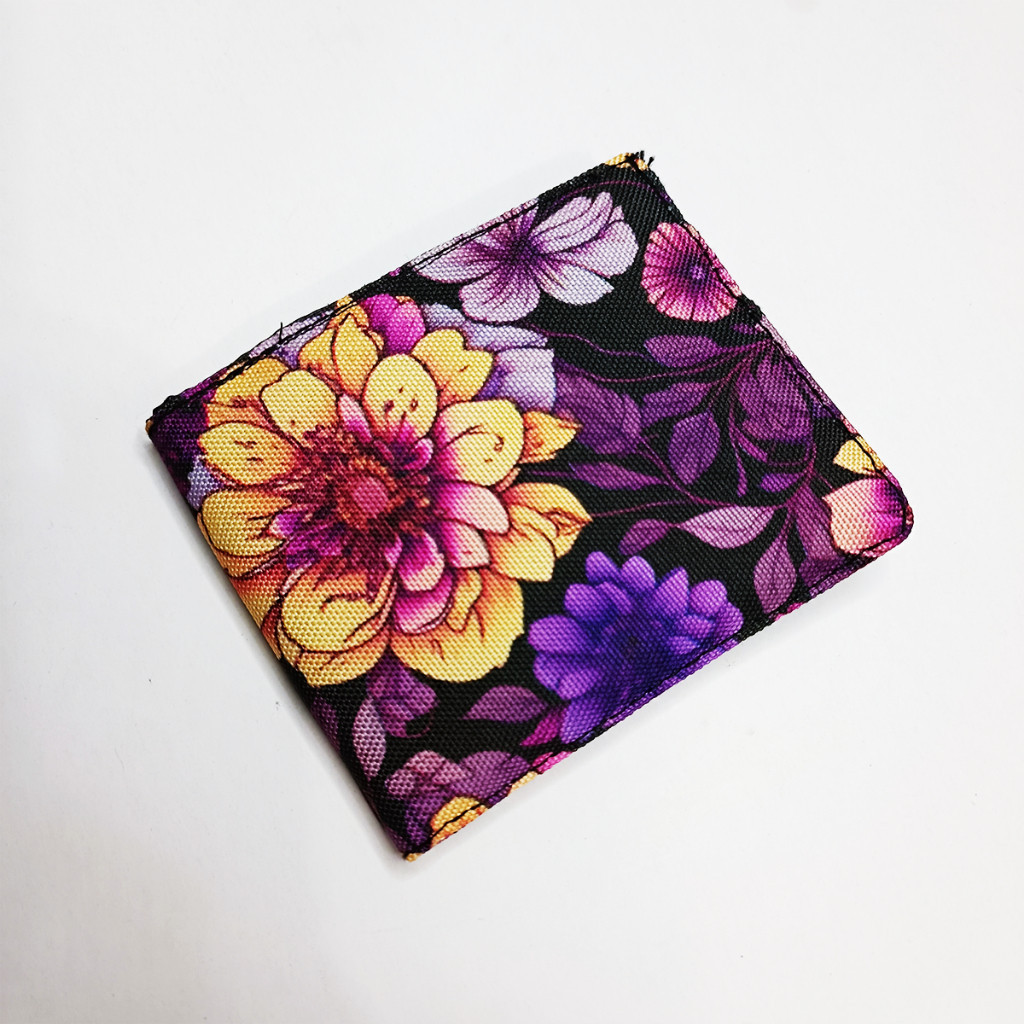 TLC - Dompet Lipat - Dompet Wanita Kecil Kanvas Tipis Motif DL27